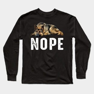 Shepherd Silhouettes Capture Nope with German Shepherd Tees Long Sleeve T-Shirt